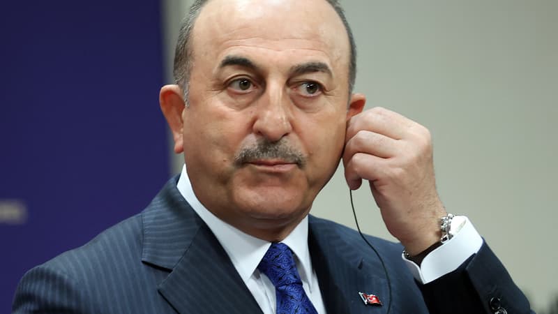 Le ministre turc des Affaires étrangères Mevlut Cavusoglu, le 19 avril 2022 à Ankarra