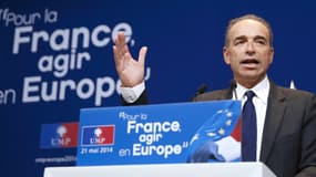 Jean-François Copé lors d'un meeting pour les élections européennes à Paris, le 21 mai 2014.