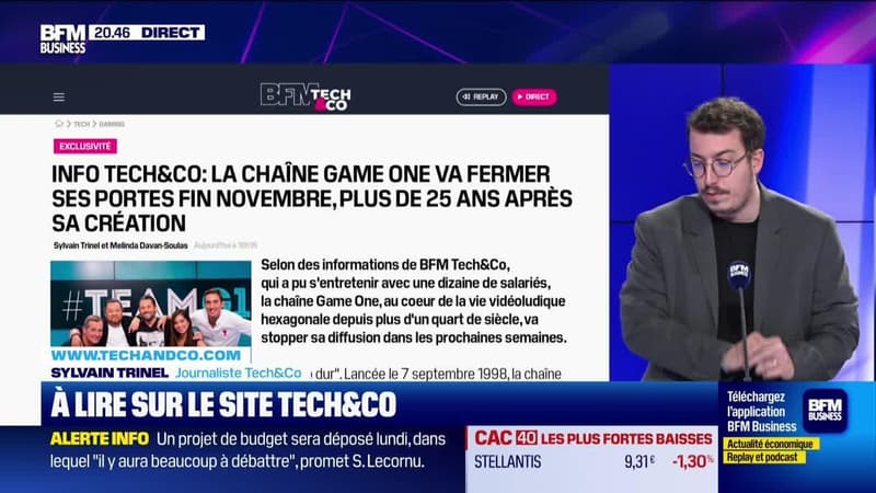 À lire sur le site Tech&Co : InfoTech&Co, la chaîne Game One va fermer ses portes fin novembre, plus de 25 ans après sa création, par Sylvain Trinel - 08/10