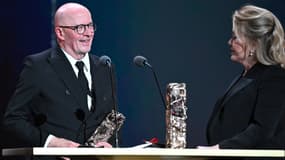 Jacques Audiard après sa victoire aux César pour le film "Emilia Pérez" le 28 février 2025