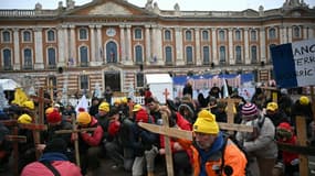 Environ 80 agriculteurs étaient réunis pour manifester à Toulouse, le samedi 3 janvier 2026
