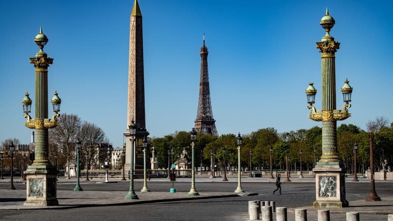 La ville de Paris lors du premier confinement du printemps 2020.