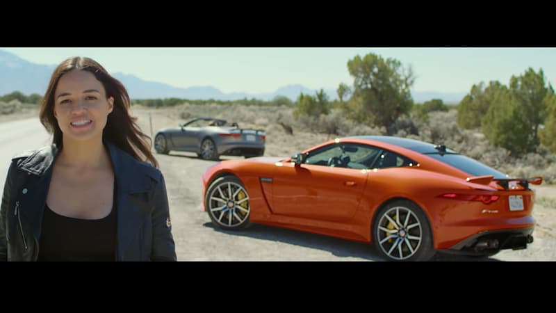 Michelle Rodriguez dépasse les 300 km/h au volant de la F-Type SVR. De quoi rappeler de bons souvenirs aux fans de "Fast and Furious".