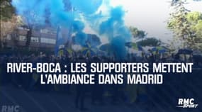  Copa Libertadores – Les fans de River et Boca mettent l’ambiance dans Madrid