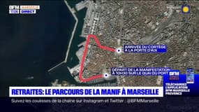 Retraites: le parcours de la manif à Marseille