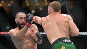 Bilal Muhammad face à Jack Della Maddalena à l'UFC 315 à Montréal le 10 mai 2025