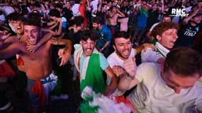 Euro 2021 : L'explosion de joie des supporters italiens restés à Rome sur le tir au but de Jorginho