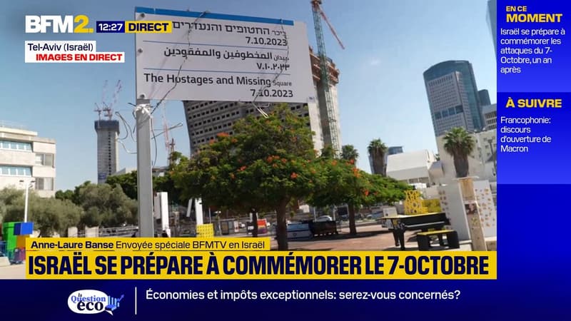 Tel-Aviv : préparations de l'hommage aux victimes du 7-octobre sur la place des Otages