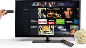 La nouvelle version de l'Amazon Fire TV, concurrent direct du Chromecast de Google.