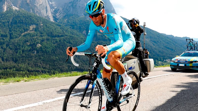 Vincenzo Nibali (Astana) a vécu une étape galère sur la 15e étape du Giro.