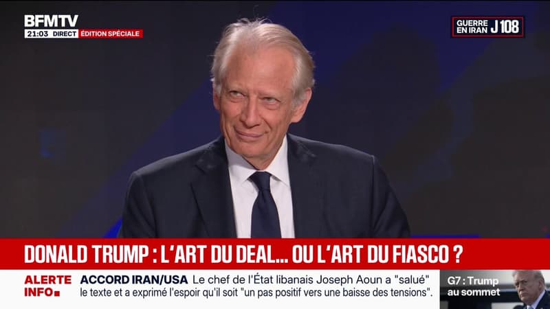 Accord Iran/États-Unis: "C'est plutôt un succès de communication" pour Donald Trump, affirme Dominique de Villepin