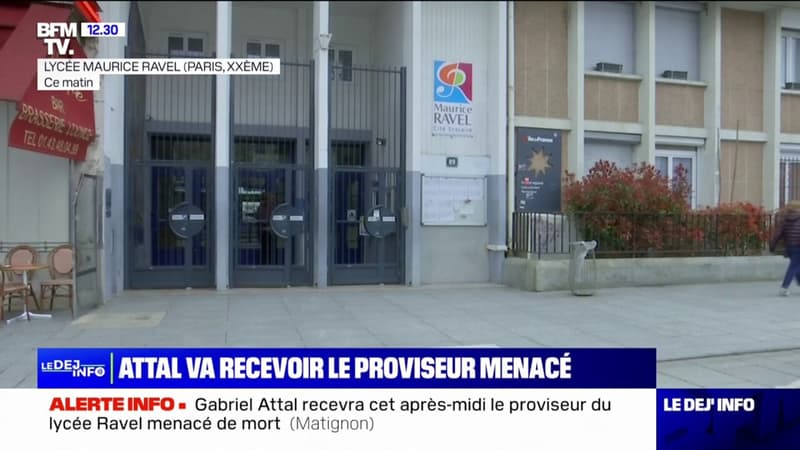 Paris: Gabriel Attal va recevoir le proviseur du lycée Maurice Ravel menacé de mort