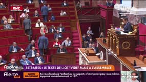 Retraites : le texte de Liot "vidé" mais à l'Assemblée 