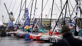 Des bateaux participant à la Route du Rhum 2022