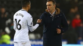 Carlos Carvalhal (à droite) entraîneur de Swansea
