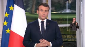Emmanuel Macron lors de ses voeux.