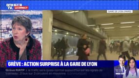 Grève: action surprise à la Gare de Lyon - 23/12