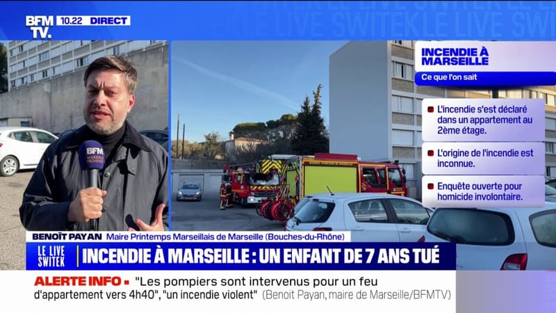 Incendie à Marseille: le maire, Benoît Payan, rappelle qu'