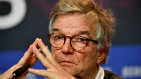 Le réalisateur Benoît Jacquot, qui a été accusé de viols sur mineure par Judith Godrèche, lors d'une conférence de presse au festival la Berlinale, le 17 février 2018