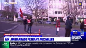 Réforme des retraites: un barrage filtrant mis en place à Aix-en-Provence