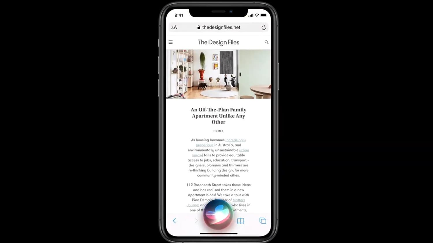 Capture d'écran d'iOS 14