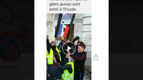 Non, les "gilets jaunes" n'ont pas "envahi" l'Elysée