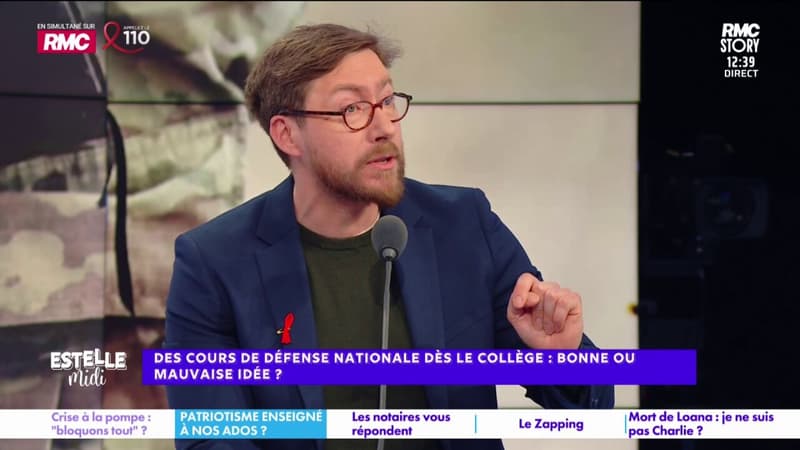Cours de défense nationale à l'école : "Ce n'est pas en donnant des cours de défense à un élève de 5e qu'on va le préparer à partir sur le front", rappelle Pierre Rondeau