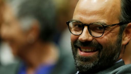 Le maire du Havre Edouard Philippe, photographié le 11 mai 2017 au Havre, est donné comme favori pour devenir Premier ministre