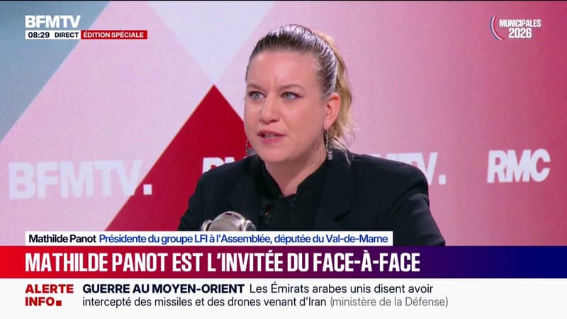 Municipales 2026: Mathilde Panot (LFI) salue "l'arrivée de la nouvelle France" dans la scène politique municipale