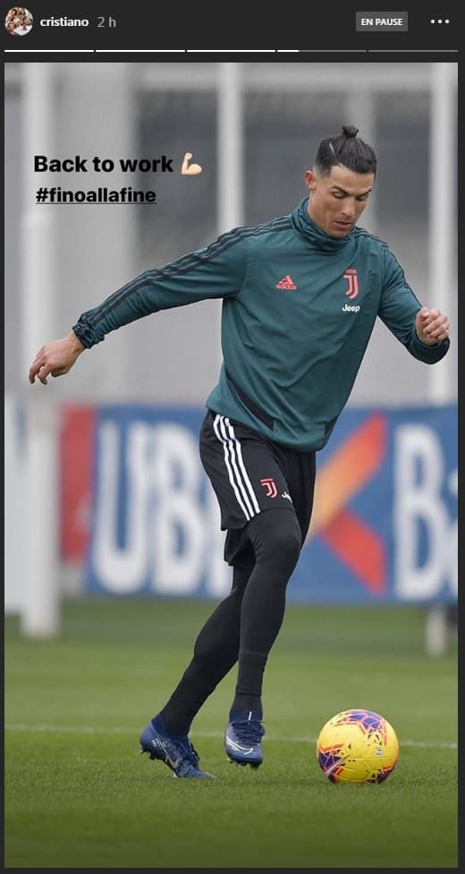 Le nouveau look de Ronaldo à l'entraînement