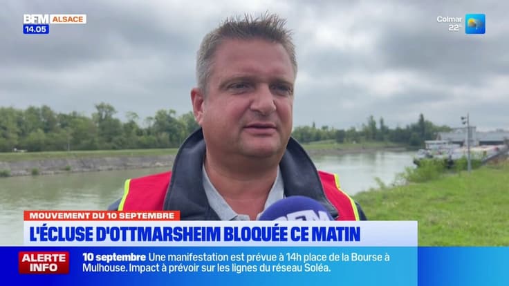 "Bloquons tout": une action a été menée par des techniciens à l'écluse d'Ottmarsheim