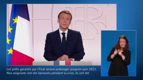 Emmanuel Macron lors de son allocution du 9 novembre 2021.