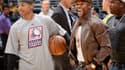 Floyd Mayweather (à droite) et le basketteur NBA Isaiah Thomas