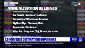 22 nouvelles destinations au départ et à l'arrivée de l'aéroport de Nice