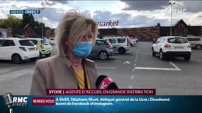 Sylvie, 62 ans, agente d'accueil dans un supermaché reste mobilisée cet été