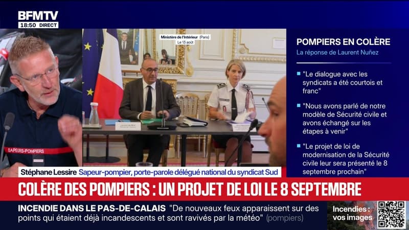 Marschall Truchot : Pompiers, Nuñez n'a pas convaincu les syndicats - 13/08