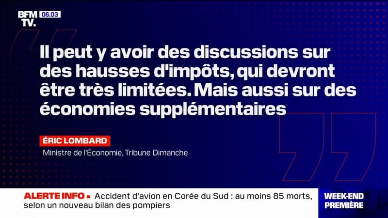 Le ministre de l'Économie, Éric Lombard, veut associer tous les partis à la préparation du budget