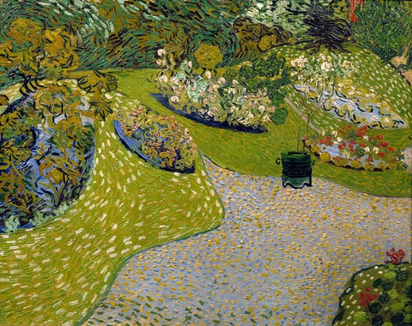 Le tableau le Jardin à Auvers, peint par Vincent Van Gogh en 1890.