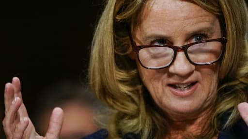 Christine Blasey Ford, lors de son audition par la commission judiciaire du Sénat, le 27 septembre 2018 à Washington