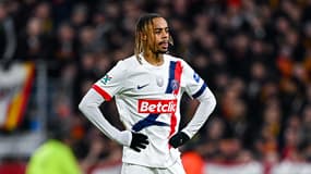 Le Parisien Bradley Barcola lors du 32e de finale de Coupe de France Lens-PSG, le 22 décembre 2024