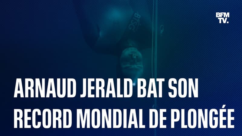 L'apnéiste français Arnaud Jerald bat le record du monde en atteignant 122 mètres de profondeur