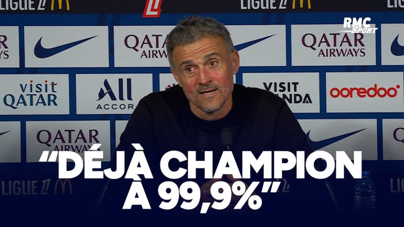 PSG 1-0 Brest : "On est champion d&eacute;j&agrave;, &agrave; 99,9%" se r&eacute;jouit Luis Enrique