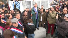 Sandrine Rousseau au rassemblement en soutien aux femmes iraniennes le 2 octobre 2022. 