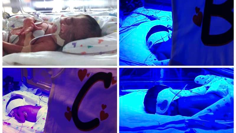 Une habitante du Texas a donné naissance le jour de la Saint-Valentin à deux paires de vrais jumeaux conçus naturellement, un événement dont la probabilité est évaluée à une chance sur 70 millions. /Photos prises le 18 février 2013/REUTERS/The Woman's Hos