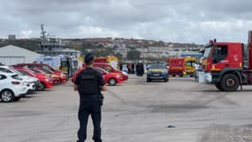 Le poste médical pour la prise en charge des victimes situé à Boulogne-sur-Mer, le mardi 3 septembre.