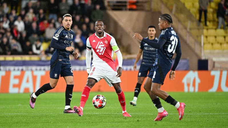 Denis Zakaria lors de Monaco-Aston Villa en Ligue des champions le 21 janvier 2025