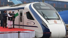 Le Vande Bharat Express, inauguré vendredi par le Premier ministre Narendra Modi.