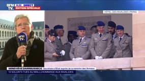 Hommage aux 13 soldats tués au Mali: pour Geneviève Darrieussecq, "il était important que les Français puissent participer"