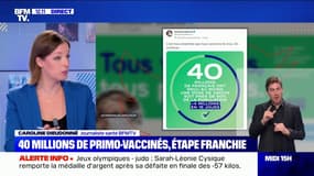 Le cap des 40 millions de primo-vaccinés franchi en France