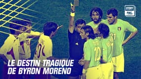 Byron Moreno distribue un carton à Francesco Totti lors du huitième du Mondial 2002 entre l'Italie et la Corée du Sud